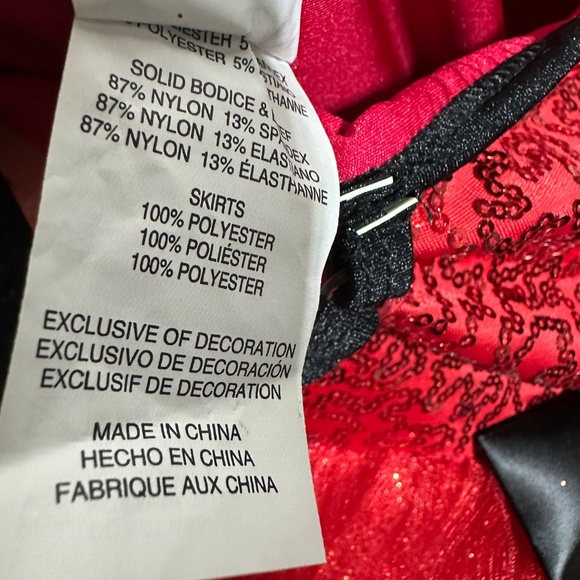 Sequins Red Mesh Flower Girl Dress Child LC Christmas Wedding Pageant Costume - Picture 7 of 7